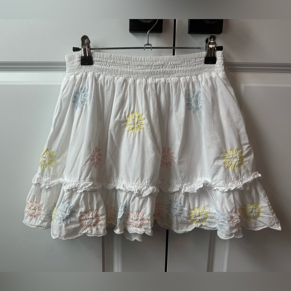 Stella McCartney Kids Multicolored Flowers Embroidered Skirt (Size 12)